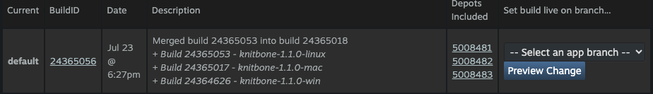 Steam build